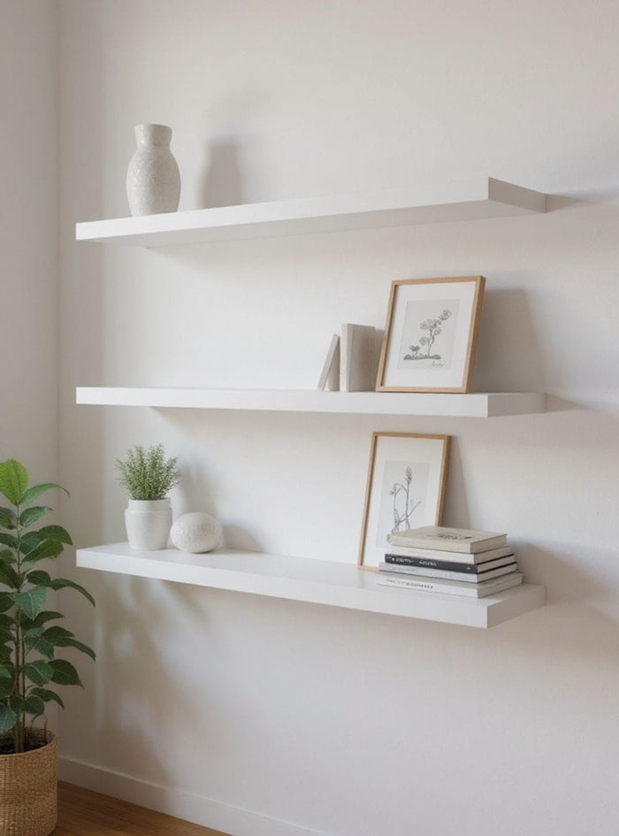 Kit de 3 Prateleiras 150cm Mdf Branco - On Móveis