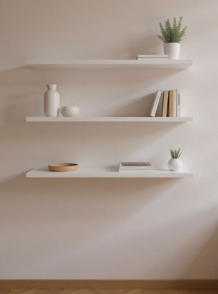 Kit de 3 Prateleiras 180cm Mdf Branco - On Móveis