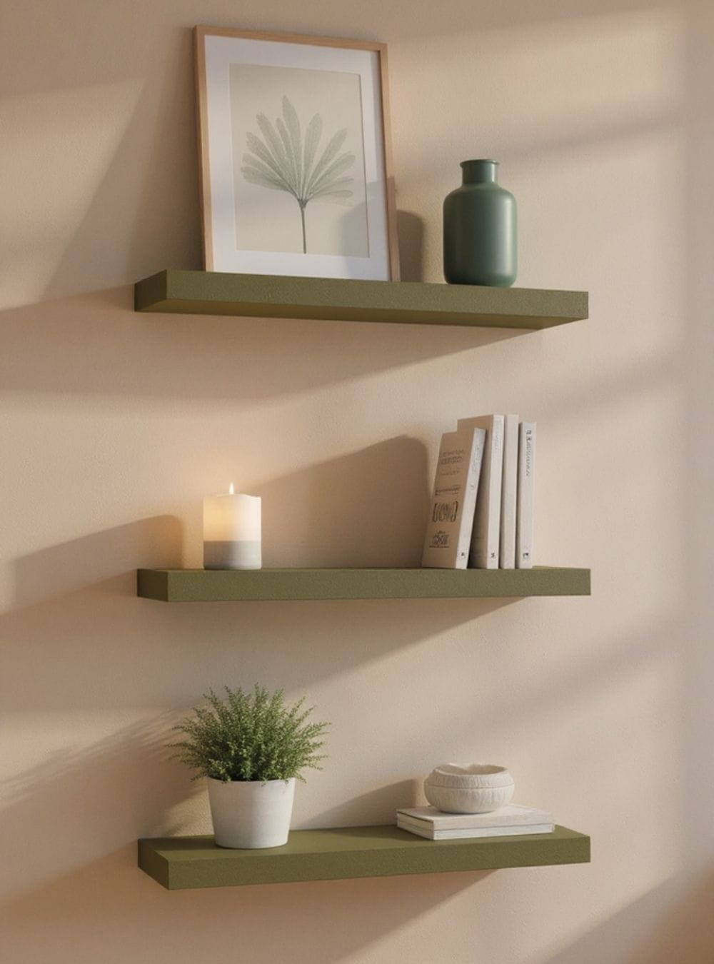 Kit de 3 Prateleiras 60cm Mdf Verde - On Móveis
