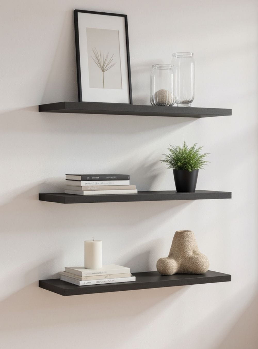 On Móveis Kit de 3 Prateleiras 80cm Mdf Grafite - On Móveis