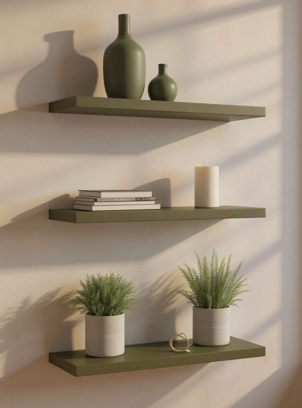 On Móveis Kit de 3 Prateleiras 80cm Mdf Verde - On Móveis
