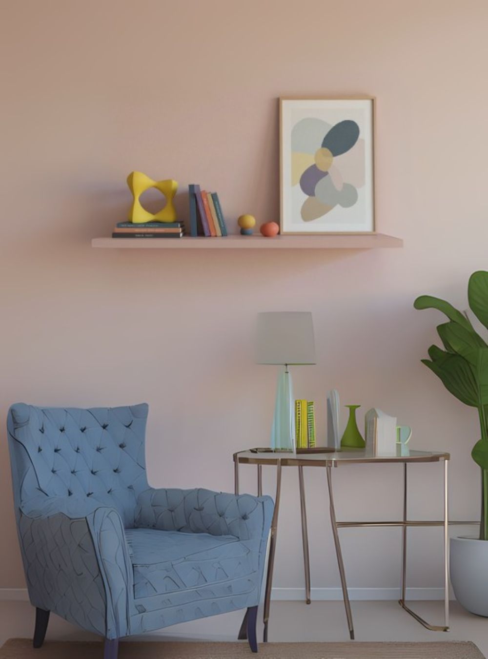 On Móveis Prateleira 80cm Mdf Rosa - On Móveis