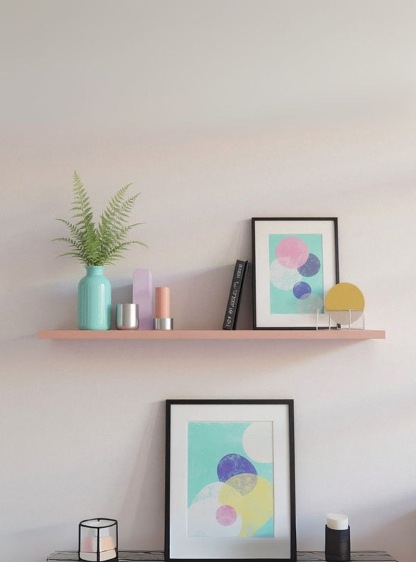 On Móveis Prateleiras Prateleira 150cm Mdf Rosa Dallas - On Móveis
