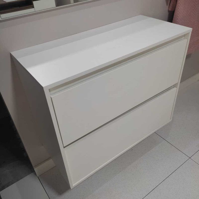 On Móveis Conjuntos de móveis para banheiro 80 Gabinete para Banheiro com Espelheira 80cm Mdf Branco Dubai - On Móveis