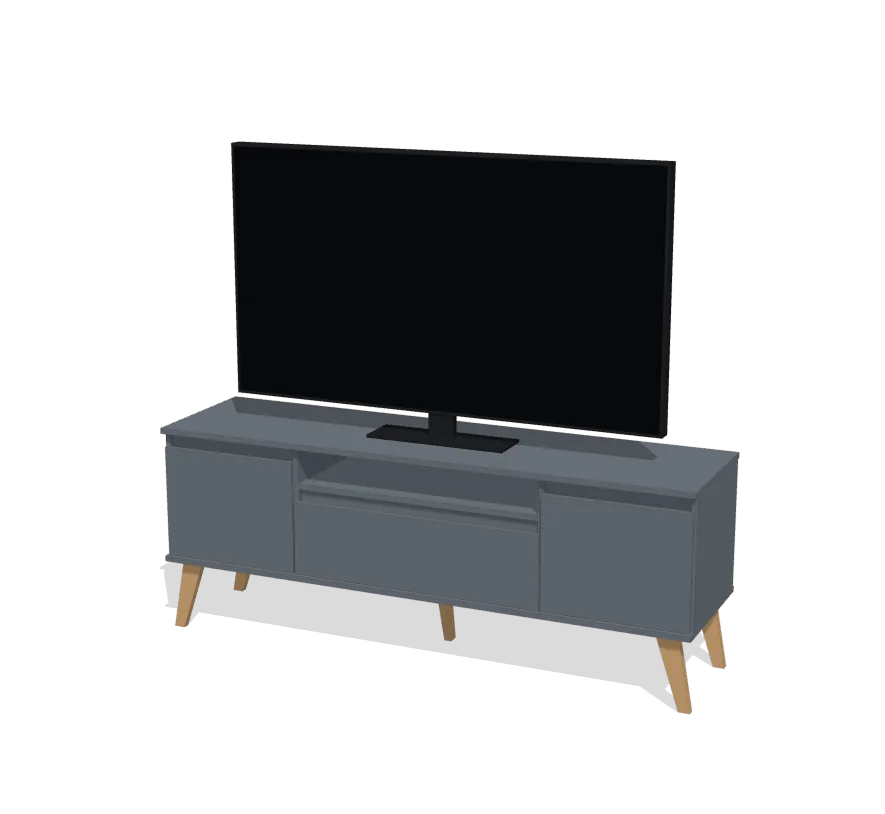 Rack Dallas 150 montado, desenhado a partir do projeto da marcenaria
